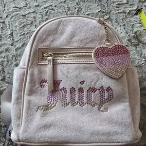 Juicy Couture Pink Backpack with Heart Charm